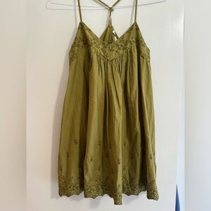 ZARA EMBROIDERED CHEMISE DRESS